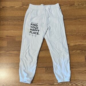 Gilly Hicks White 'Find Your Happy Place' Joggers